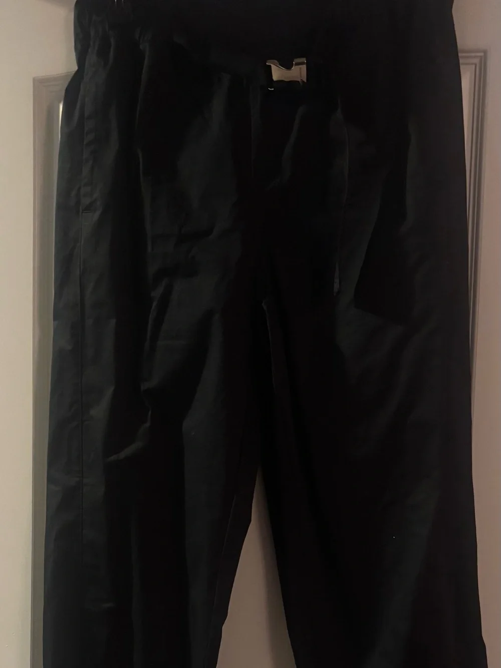 Tory Burch Black Jogger Pants with Buckle Waist Detail
